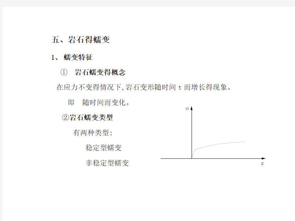 第四章 岩石得蠕变