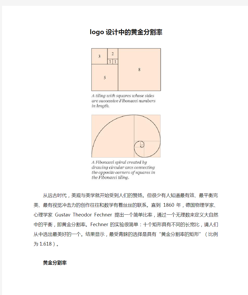 logo设计中的黄金分割率