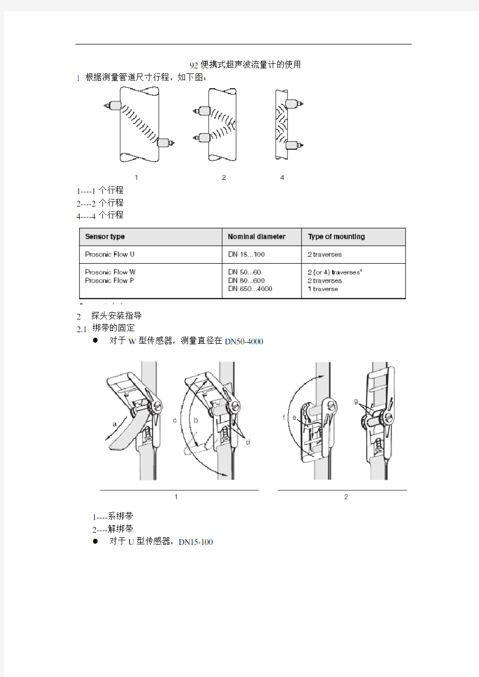 (E+H)92便携式超声波流量计的使用