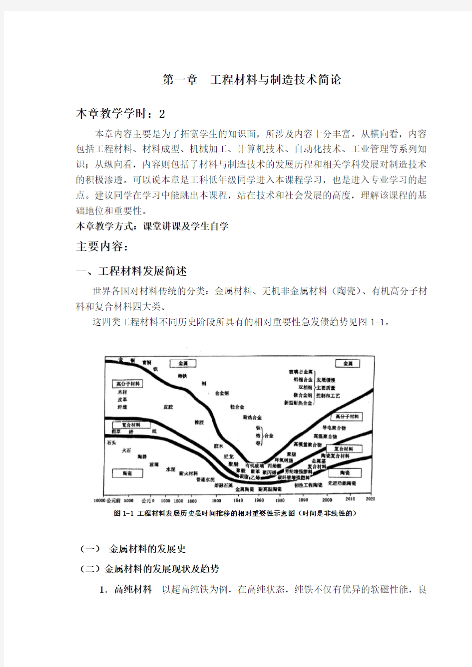 工程材料与制造技术简论