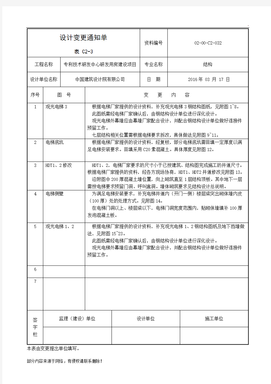 设计变更通知单最新版