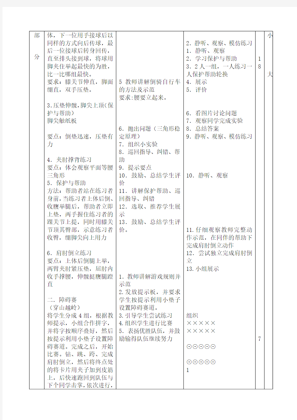 (完整word版)肩肘倒立公开课教案