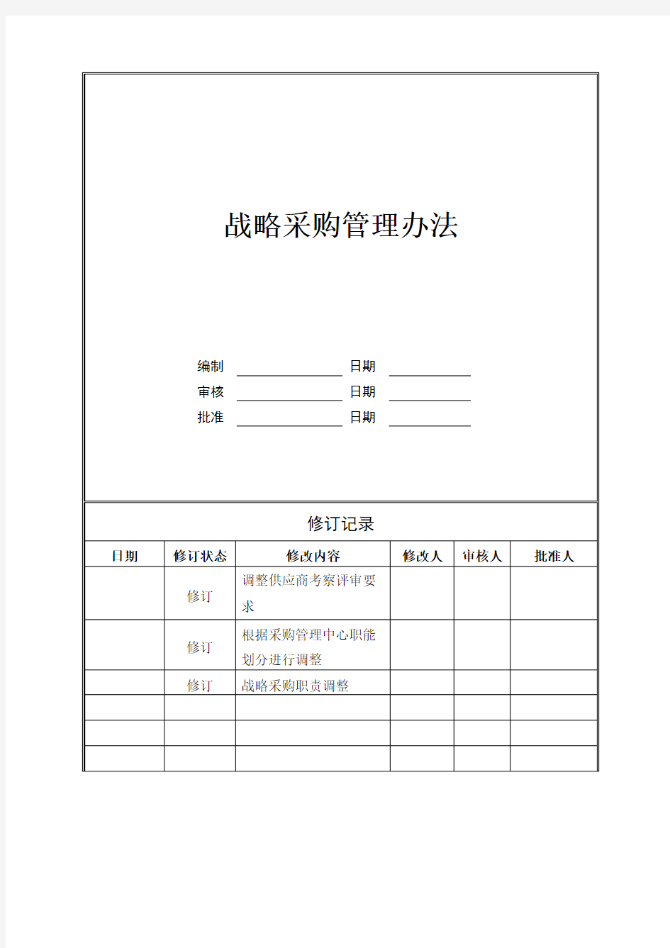 战略采购管理办法