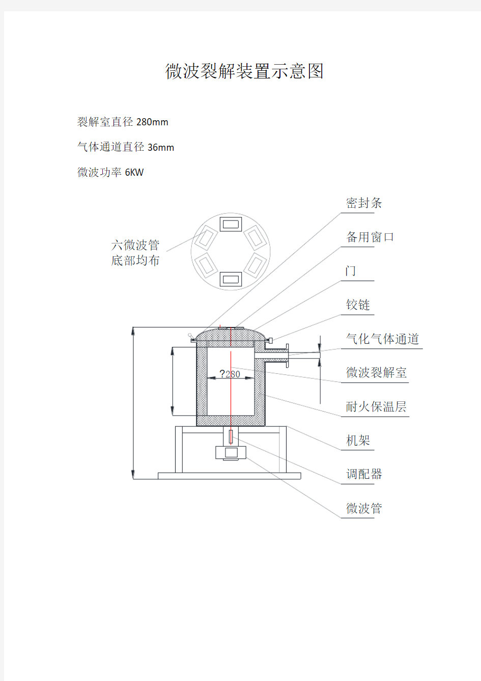 微波裂解装置示意图