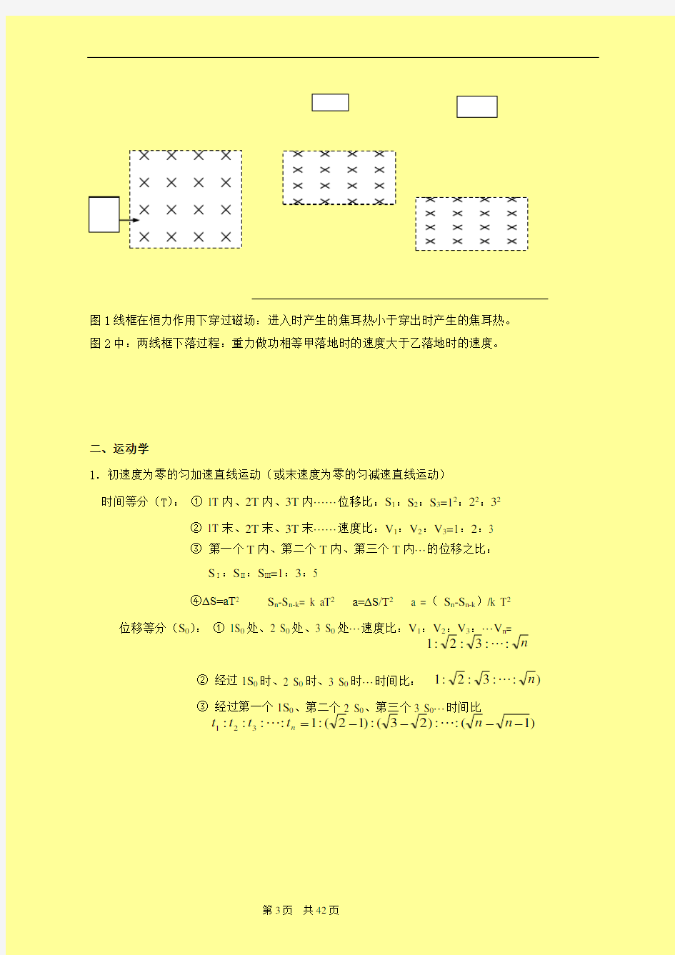 中学物理所有重要二级结论