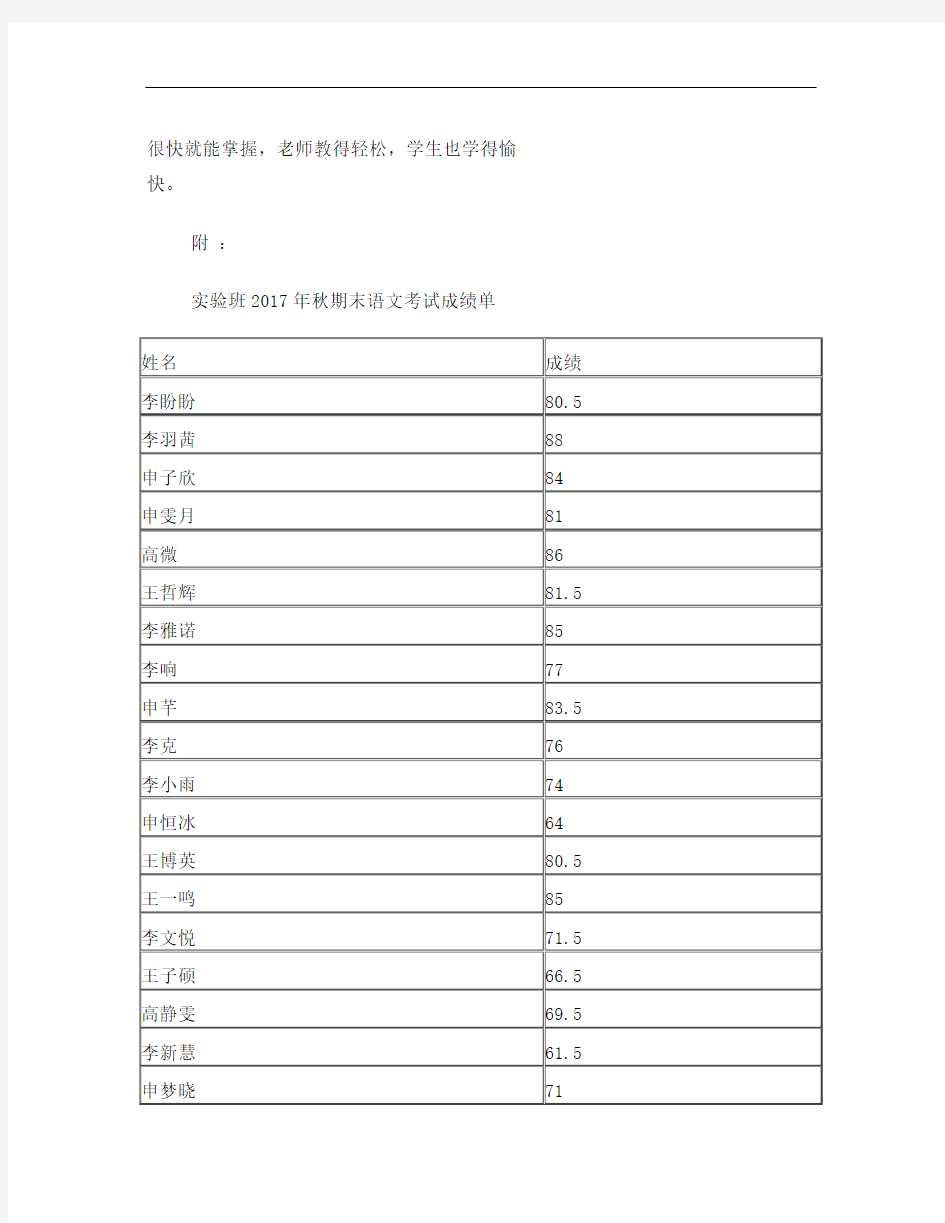 成绩对比分析报告