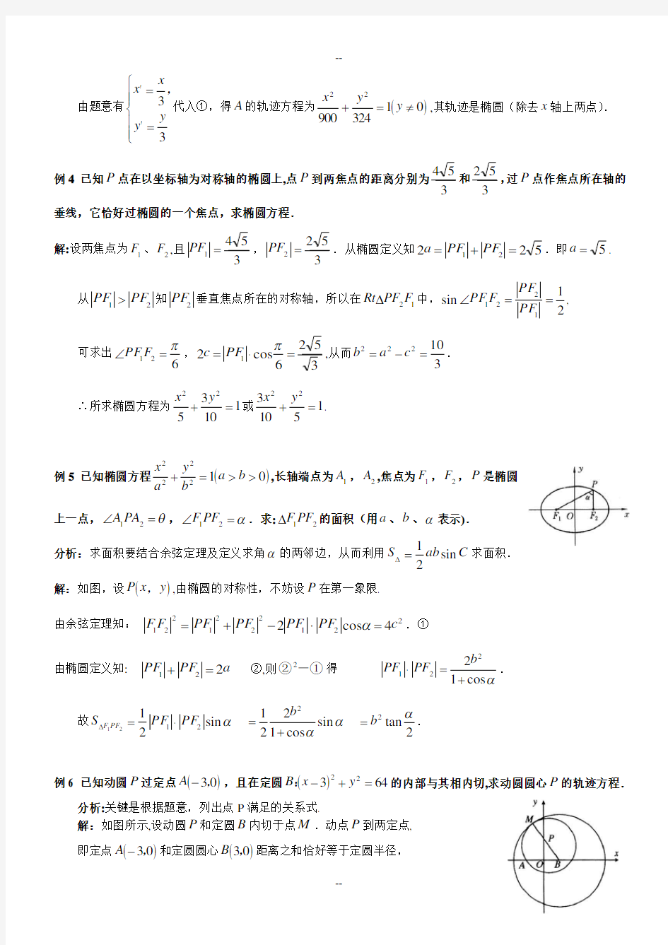 高中数学椭圆经典例题详解-2