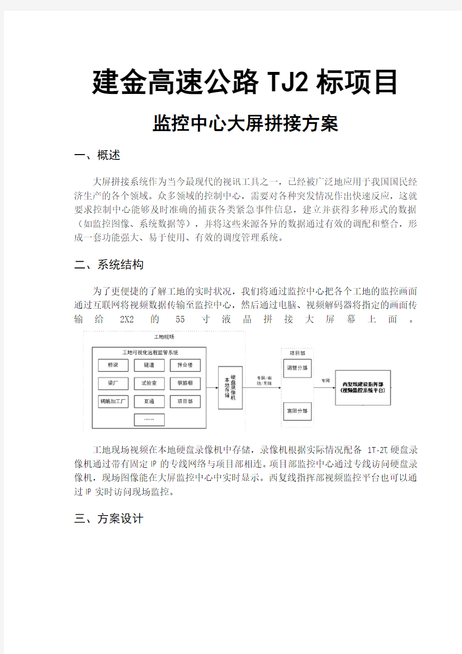 监控中心大屏拼接方案