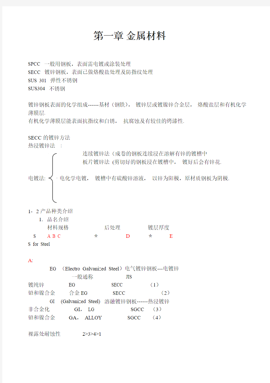 表面处理技术汇总分析