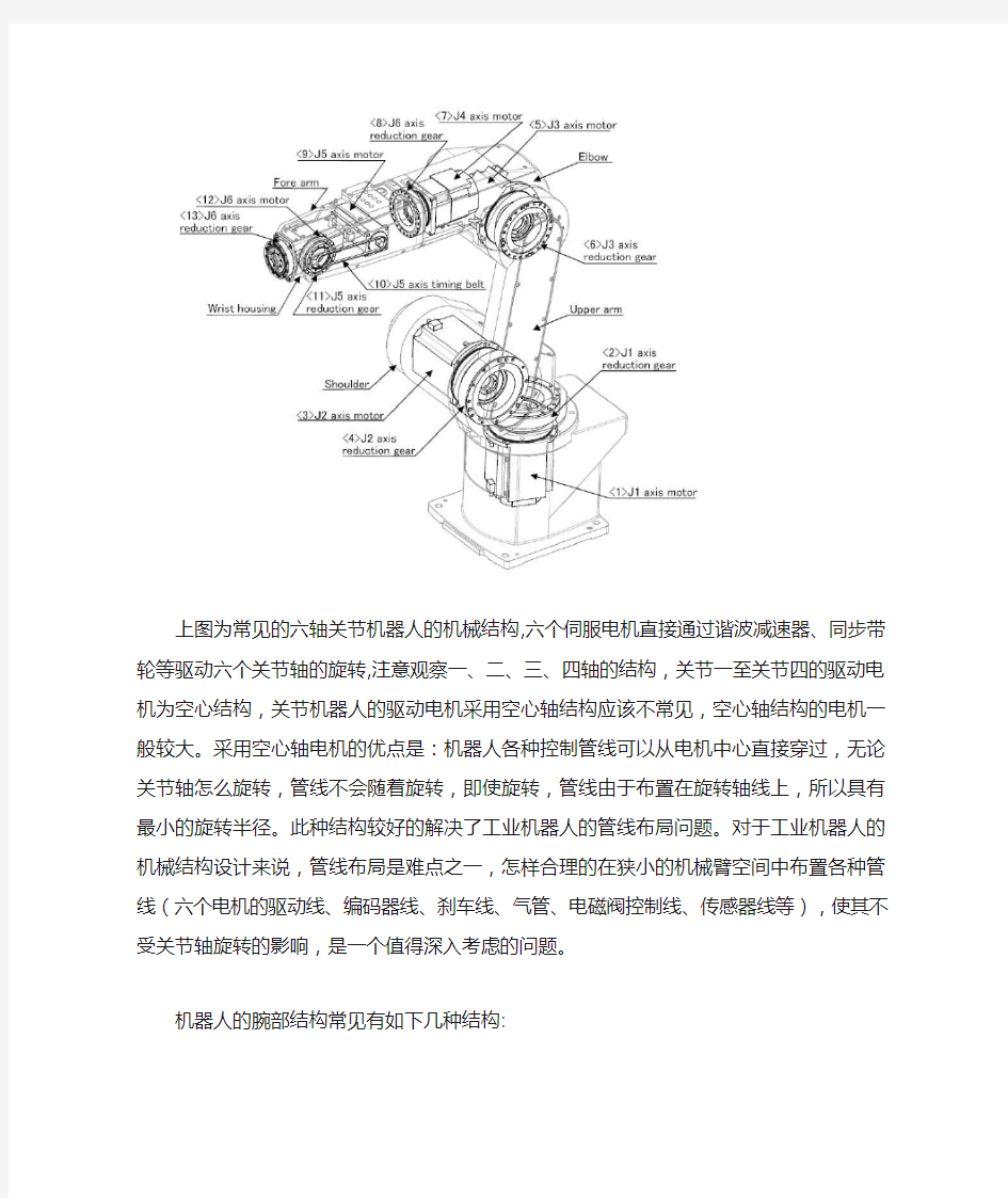 (完整word版)六轴关节机器人机械结构