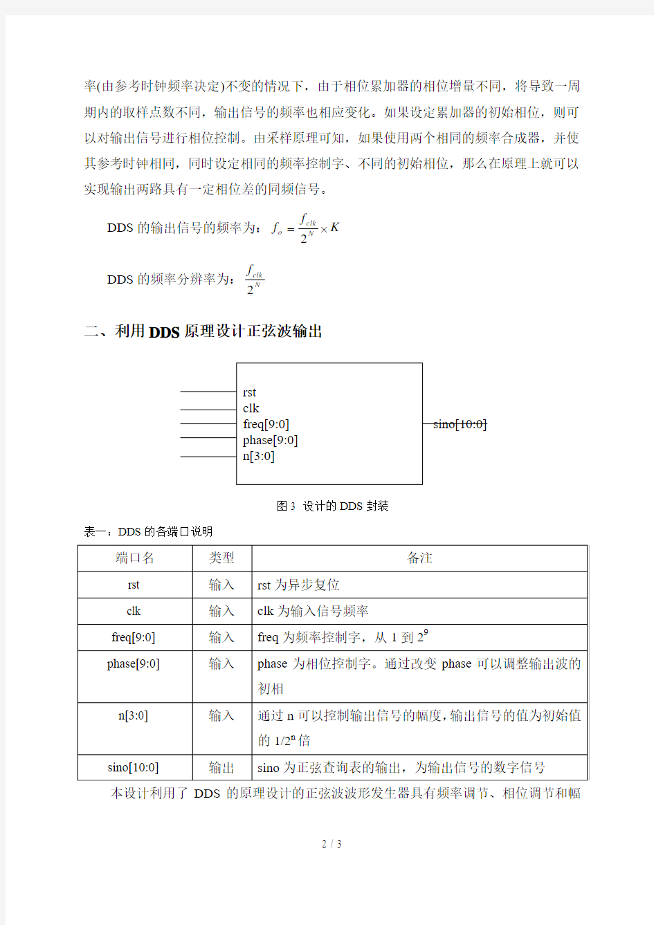 DDS原理与设计应用