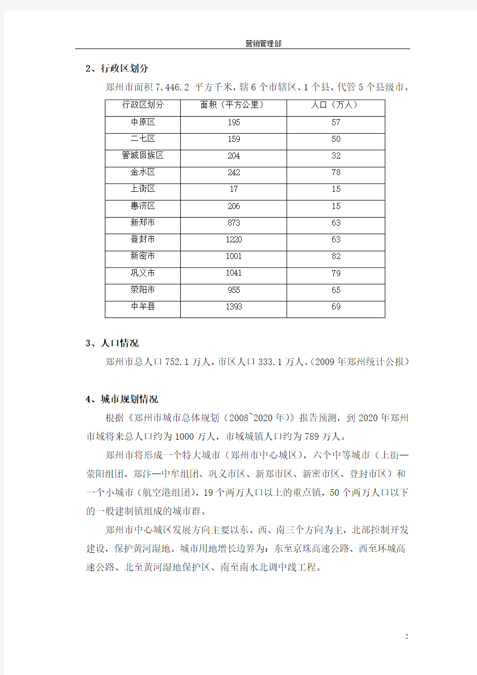 郑州市房地产市场报告