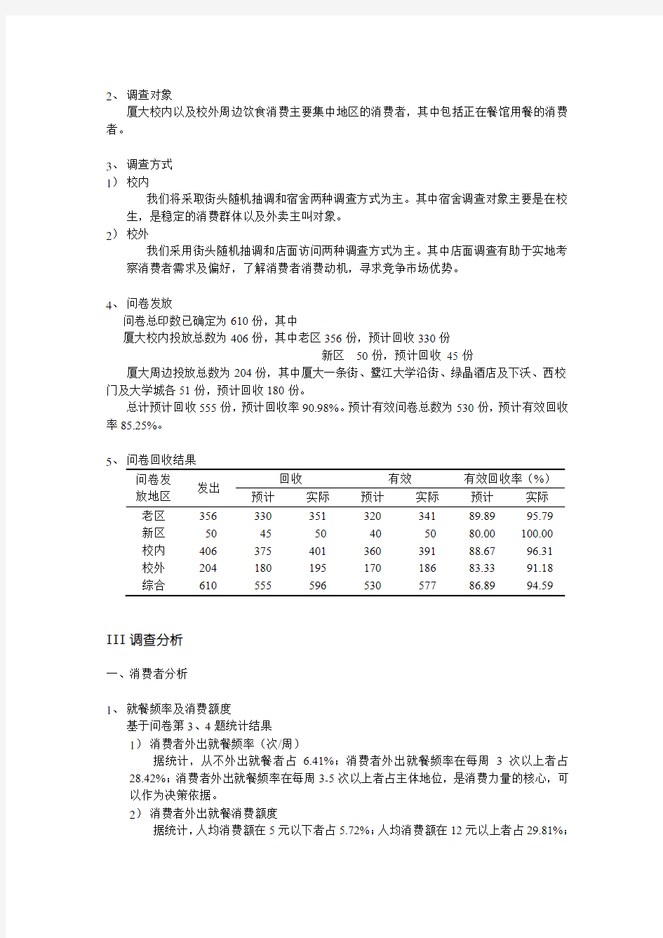 市场调查分析报告