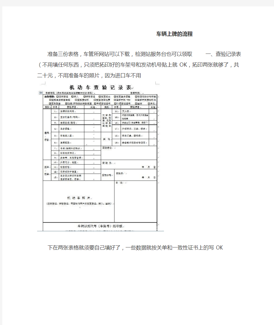 车辆上牌的流程