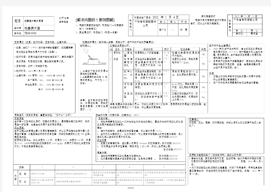 质量事故5原则解析报告案例