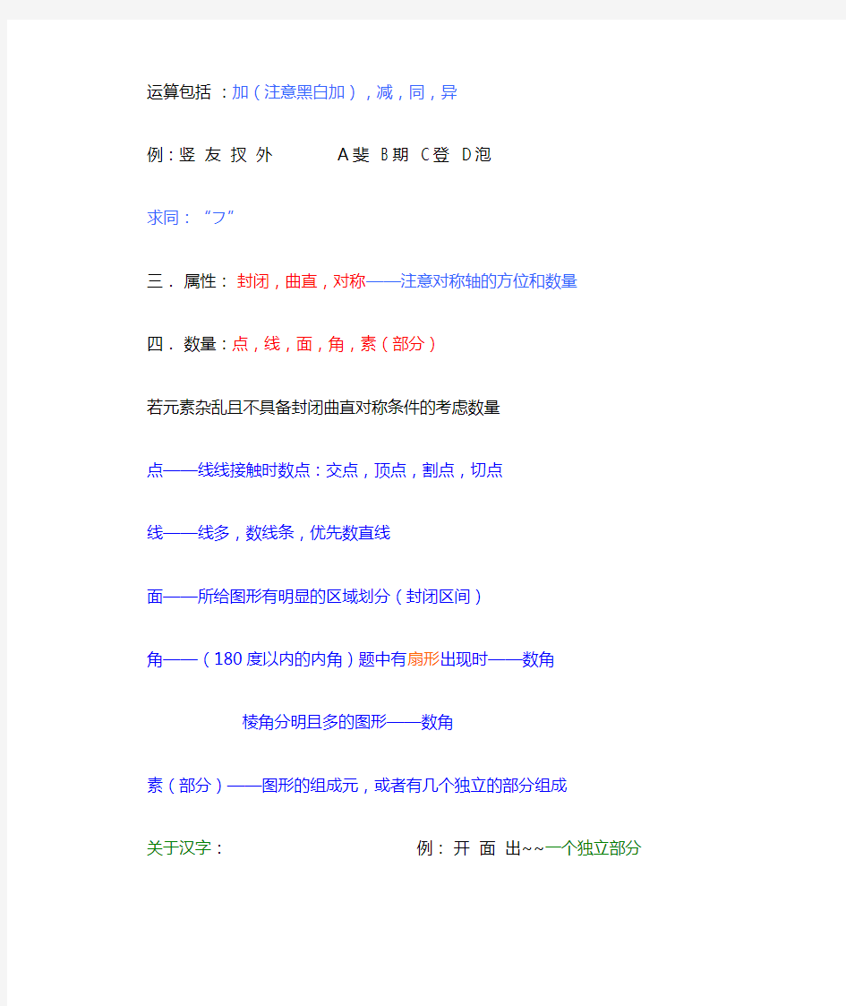 最新图形推理技巧总结