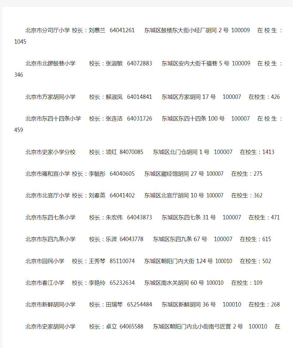 学校校长通讯录1