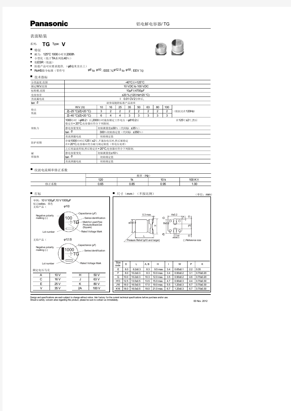 EEE-TG1K100P中文资料(panasonic)中文数据手册「EasyDatasheet - 矽搜」