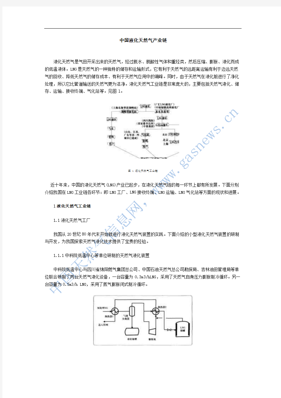 中国液化天然气产业链