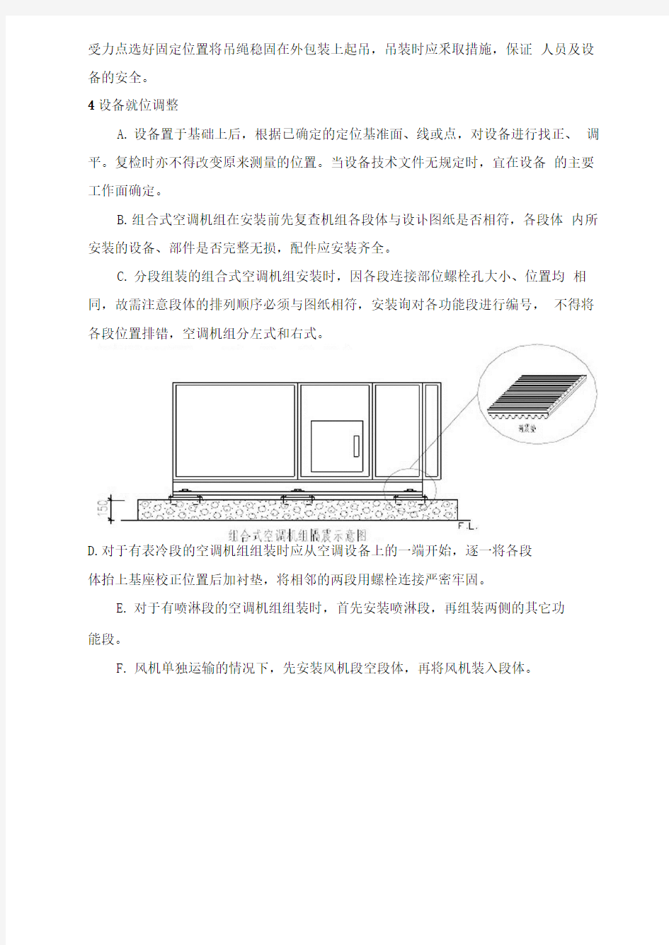 空调设备安装施工方案(2)