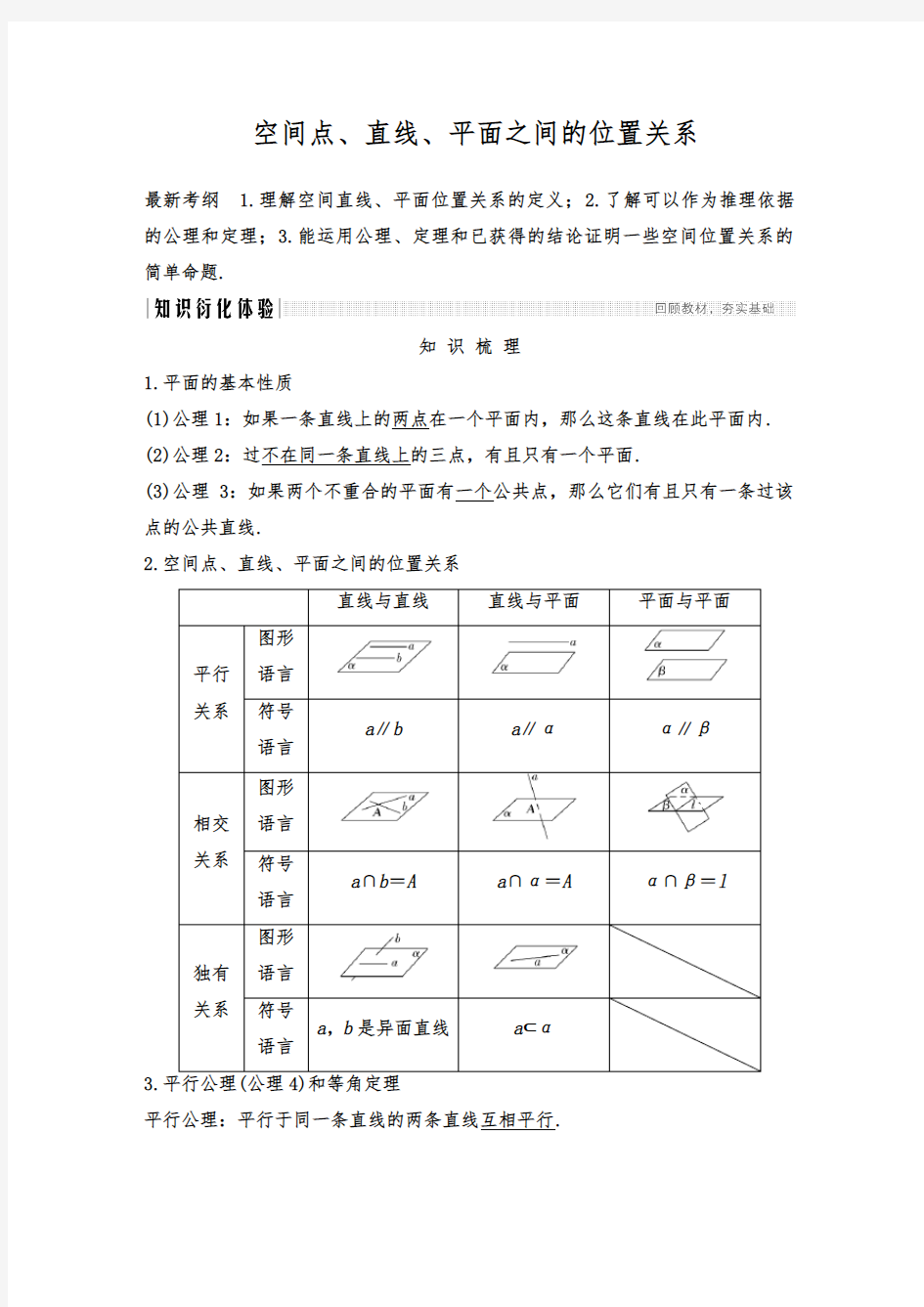 空间几何体的表面积和体积