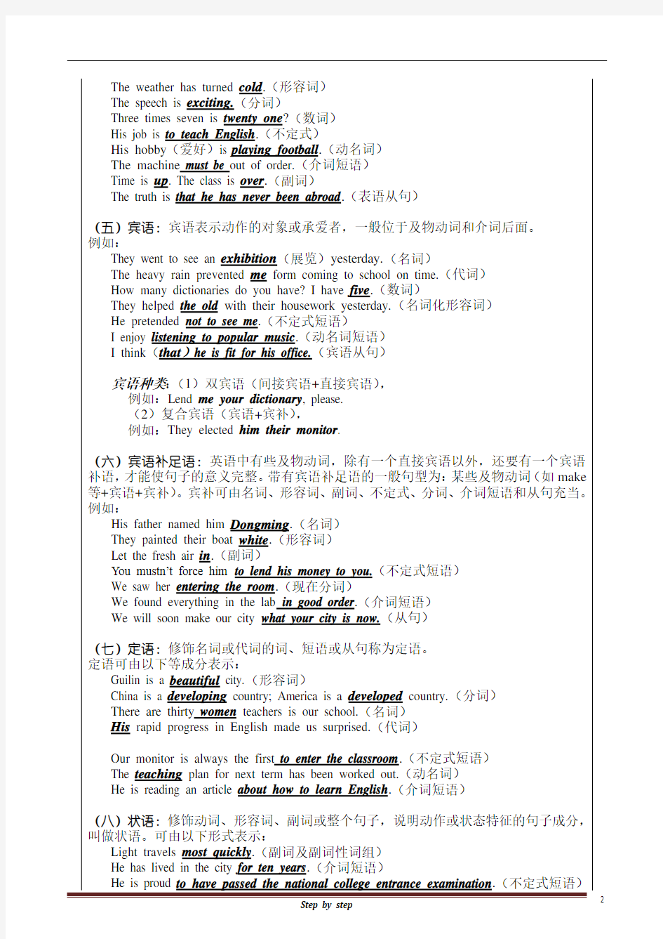 大学英语语法 句子成分 (1)