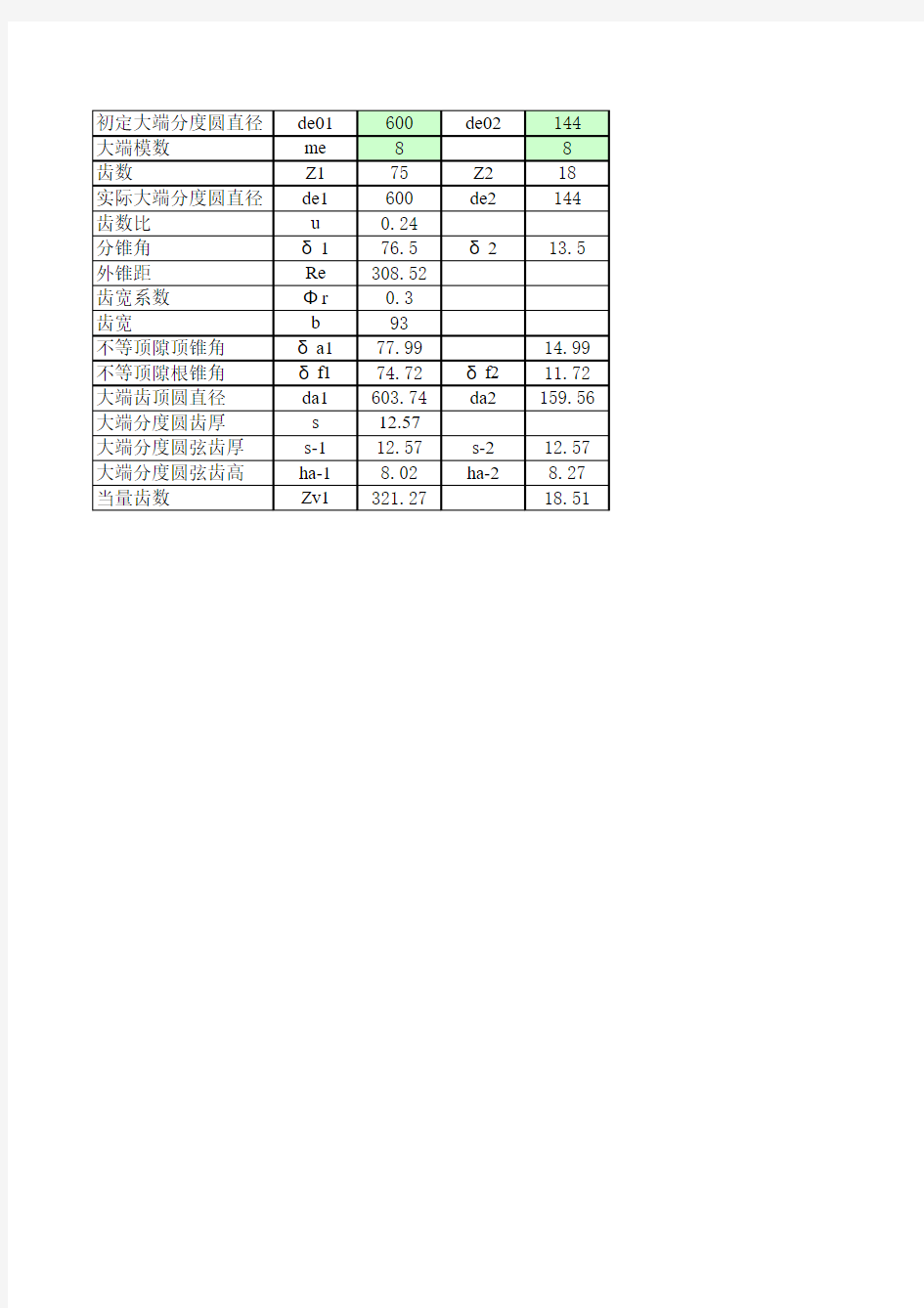 直齿锥齿轮计算公式(使用稿)