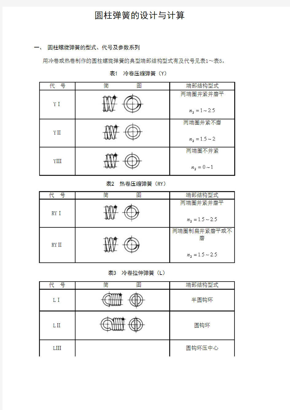 圆柱弹簧的设计与计算