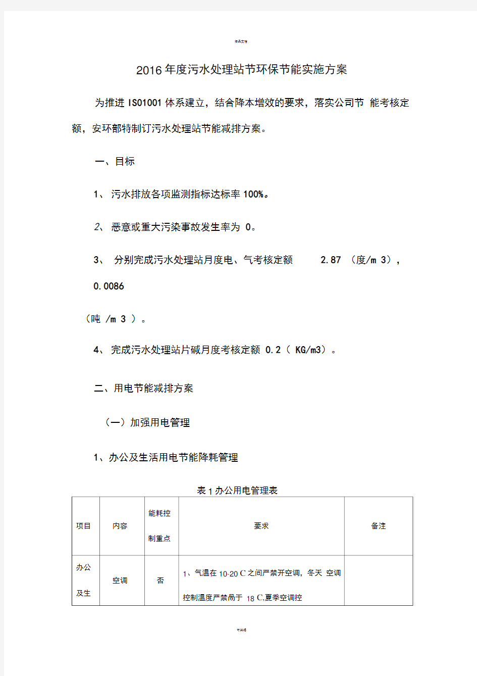 污水处理站节能减排方案