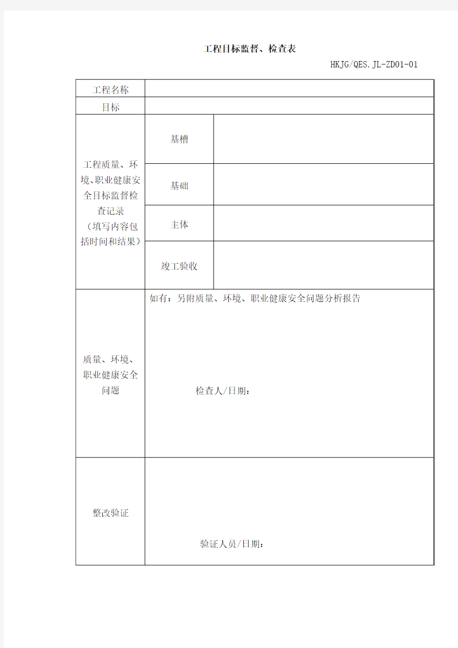 建筑企业管理全套表格