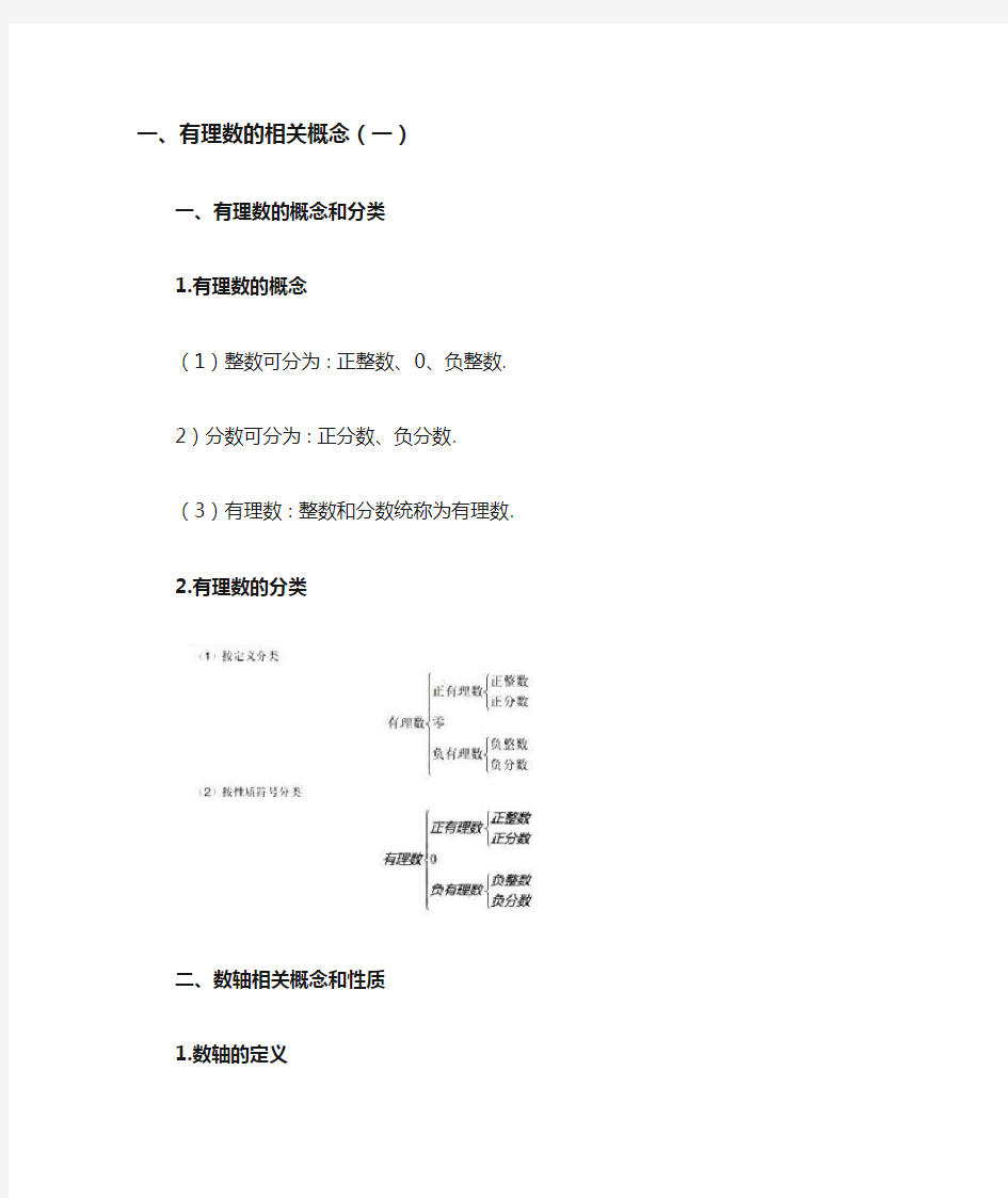 七年级上册数学-部编教材-知识点梳理