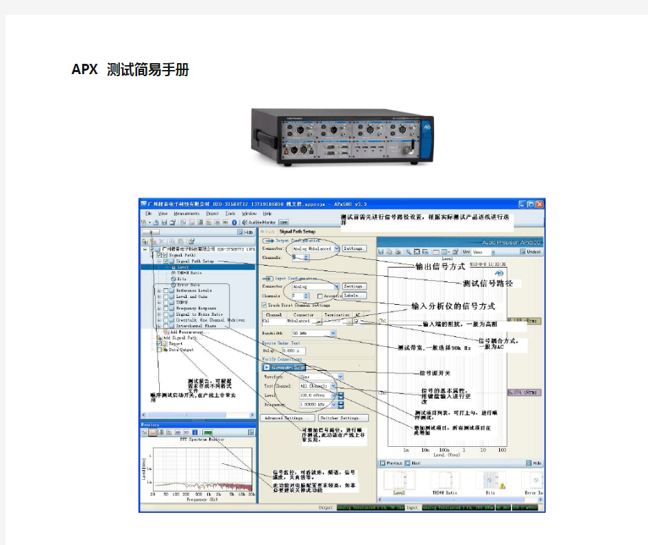 AP 音频分析仪 使用简易图解
