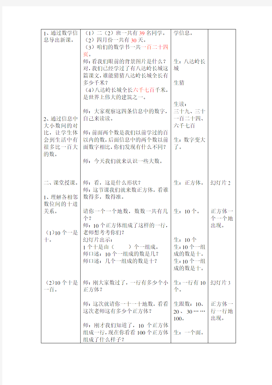 二年级数学下 万以内数的认识 人教版万以内数的认识教学设计(公开课)