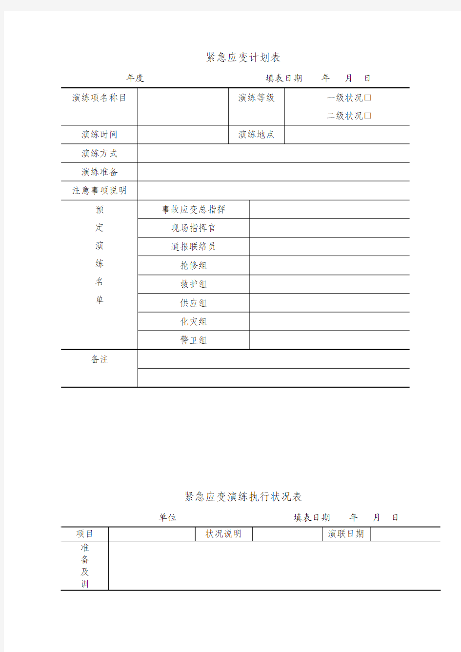 13  紧急应变计划表