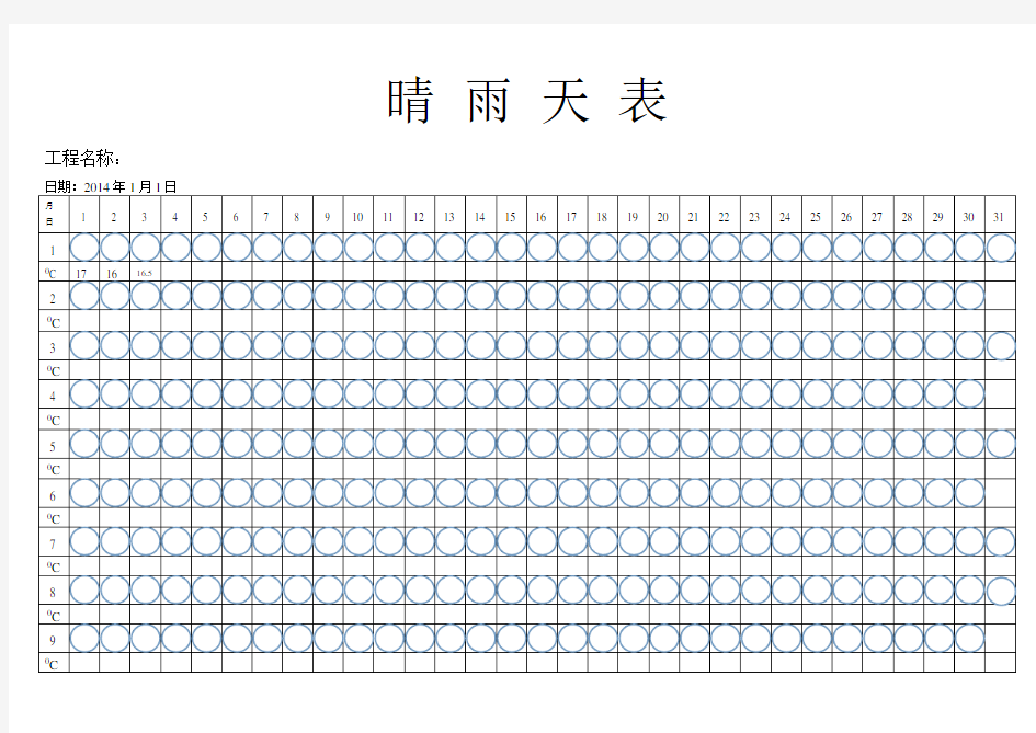 晴 雨 天 表