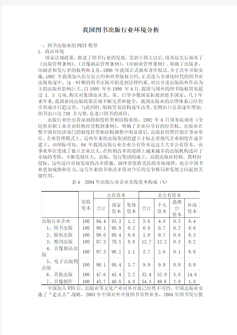 我国图书出版行业环境分析