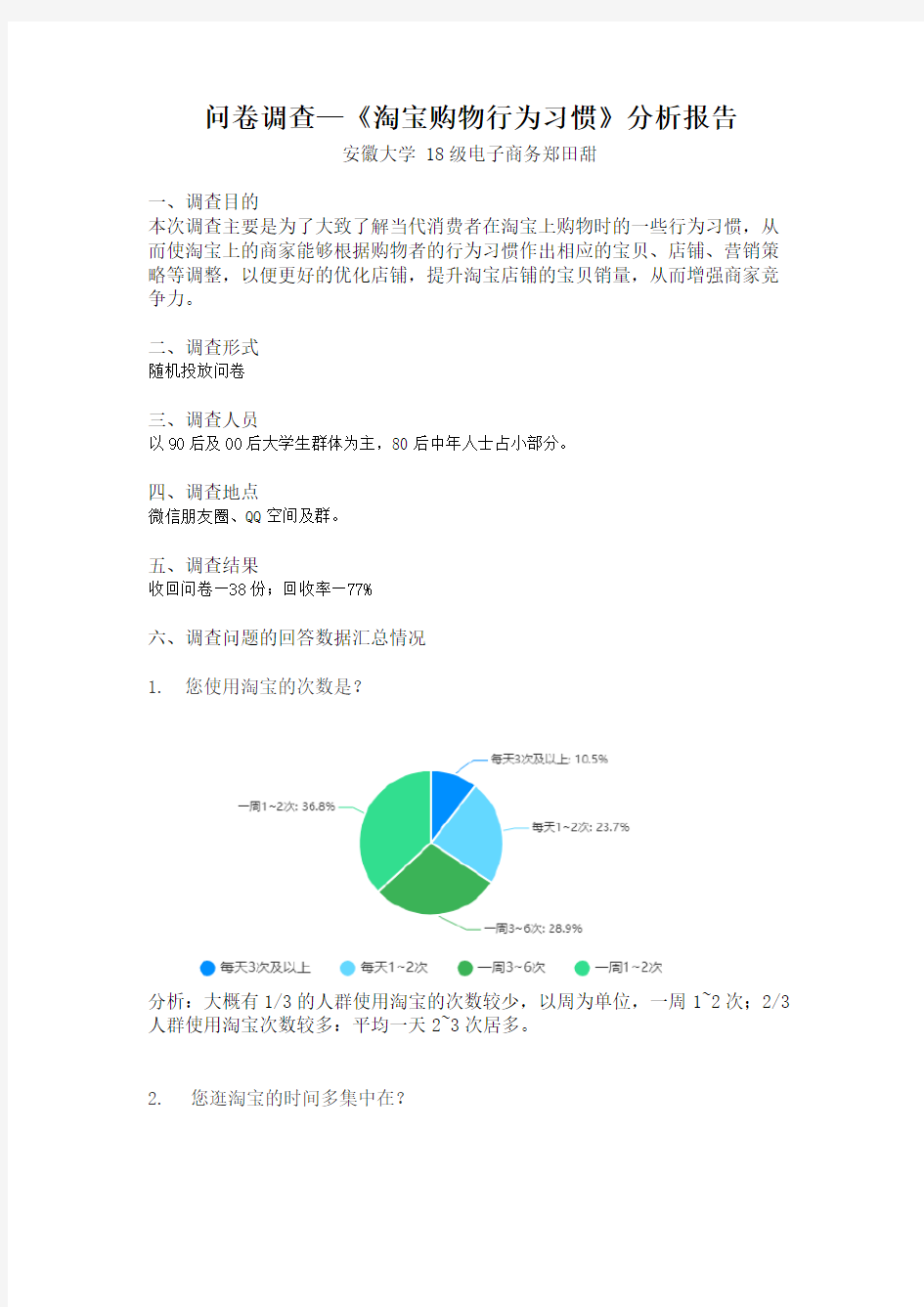 淘宝购物行为习惯问卷调查