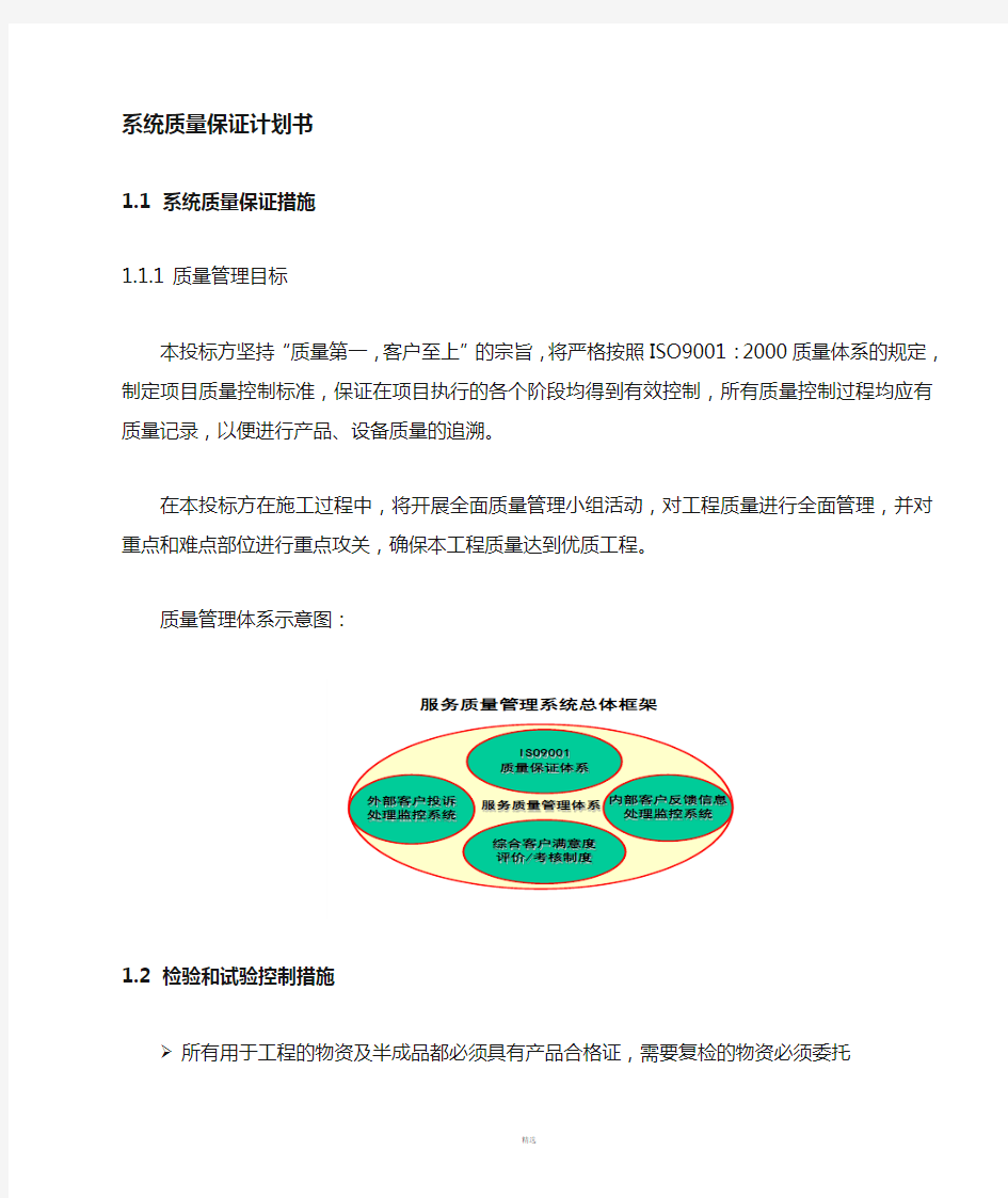 质量保证与控制措施