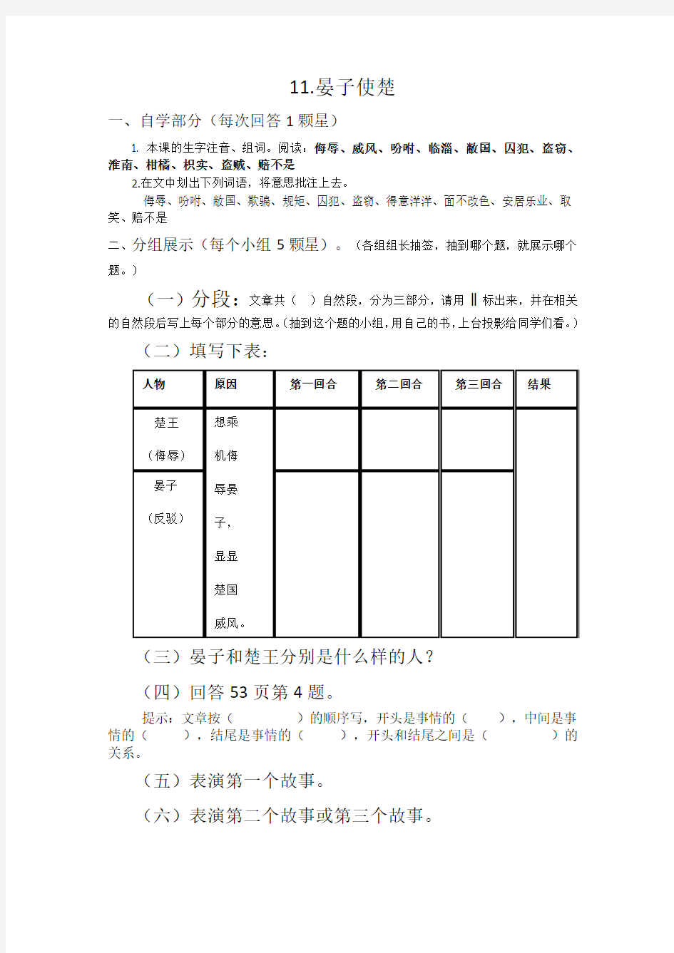 11.晏子使楚