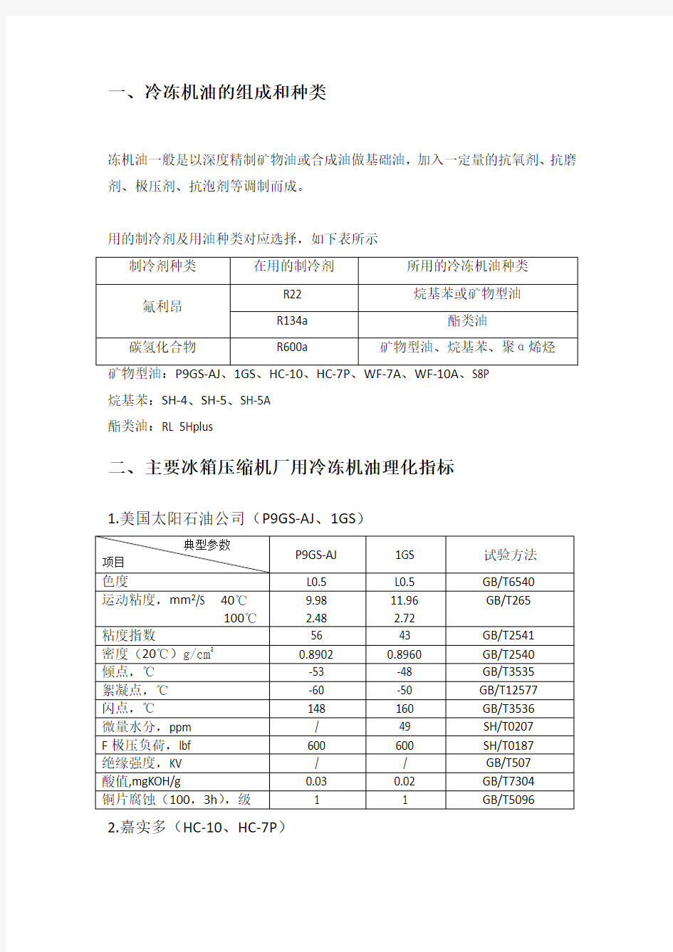 冷冻机油试验手册
