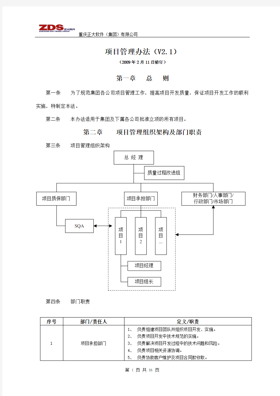 项目管理办法