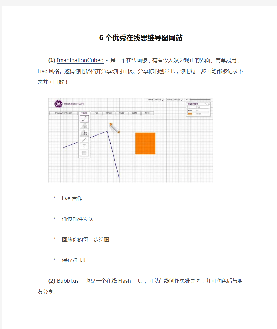 6个优秀在线思维导图网站