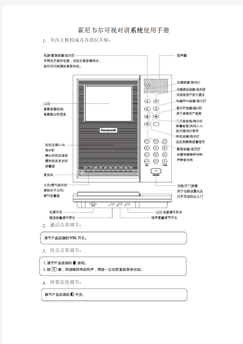 博世可视对讲使用手册