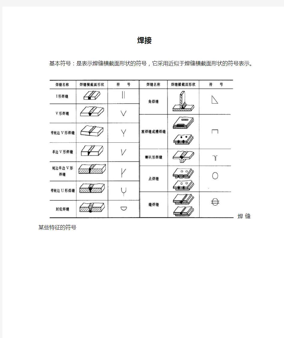 焊接标准图例和符号表示方法