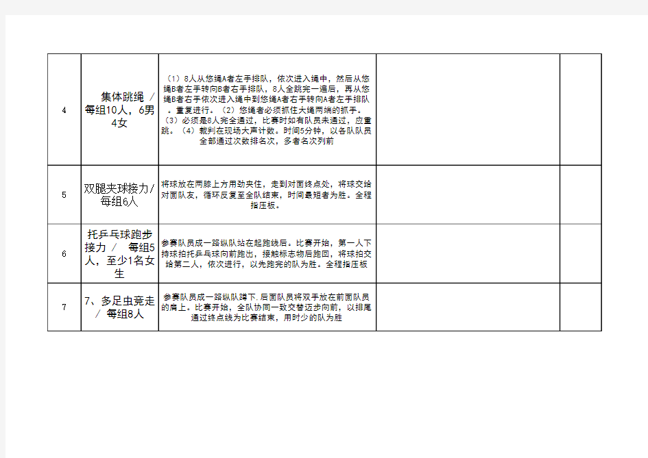 趣味运动会报名表