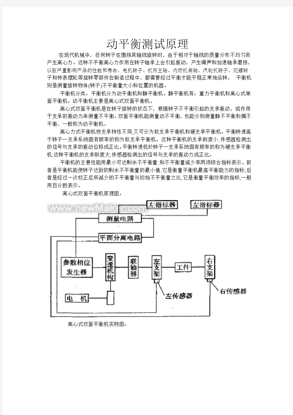 动平衡测试原理