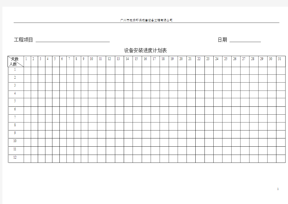 生产任务责任分配表