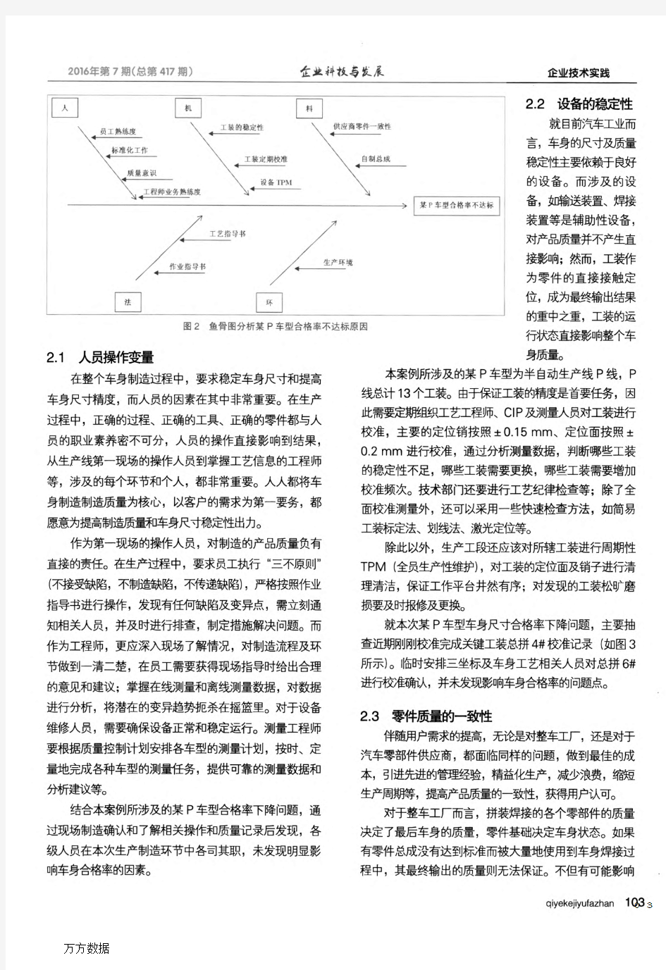 车身尺寸合格率控制的研究