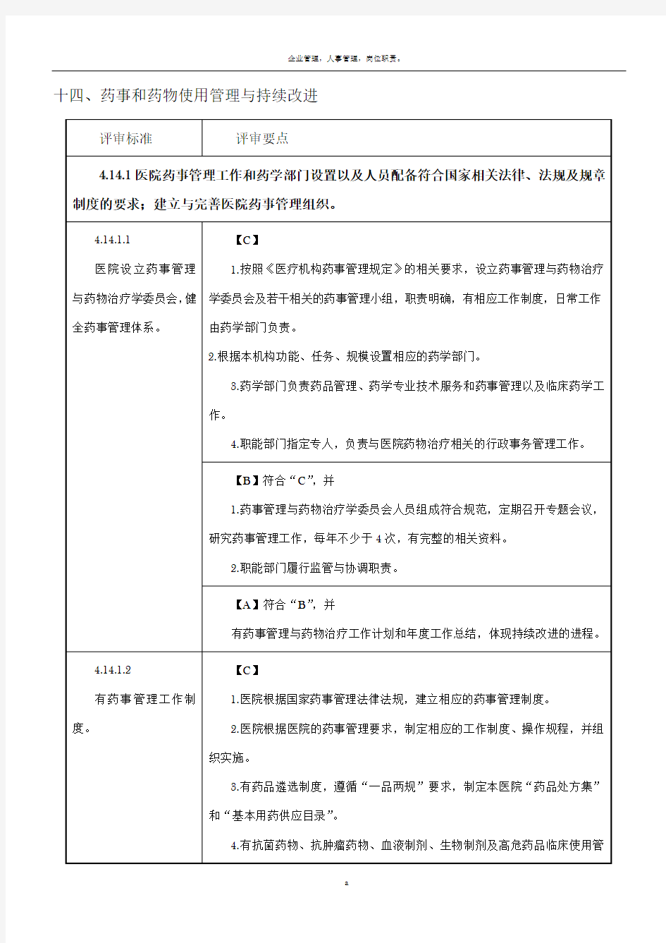 药事和药物使用管理与持续改进