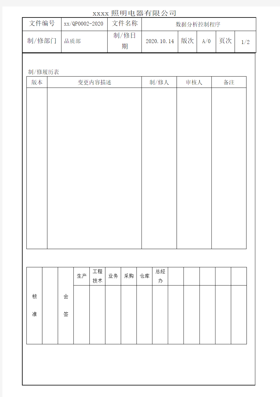 数据分析控制程序